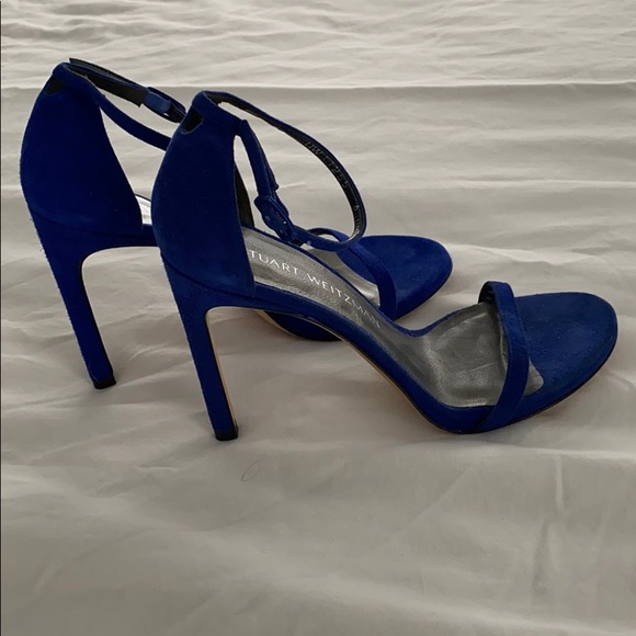 Stuart Weitzman Blue Suede heels, size 6! - Picture 5 of 10